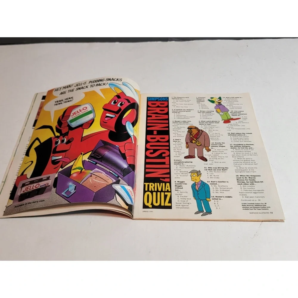 Vintage 1991 Simpsons Illustrated Magazine Premiere Issue